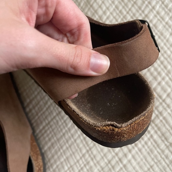 Birkenstock Milano Leather Sandals Sz 43 brown leather strap on sandals - Picture 4 of 12